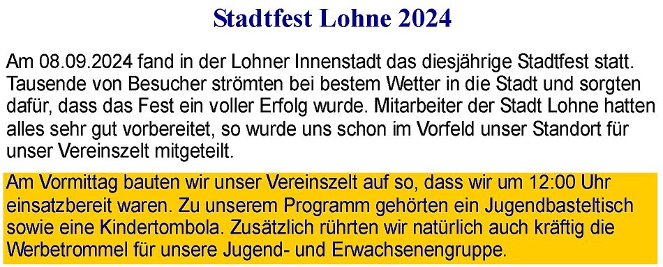Stadtfest Lohne 2024